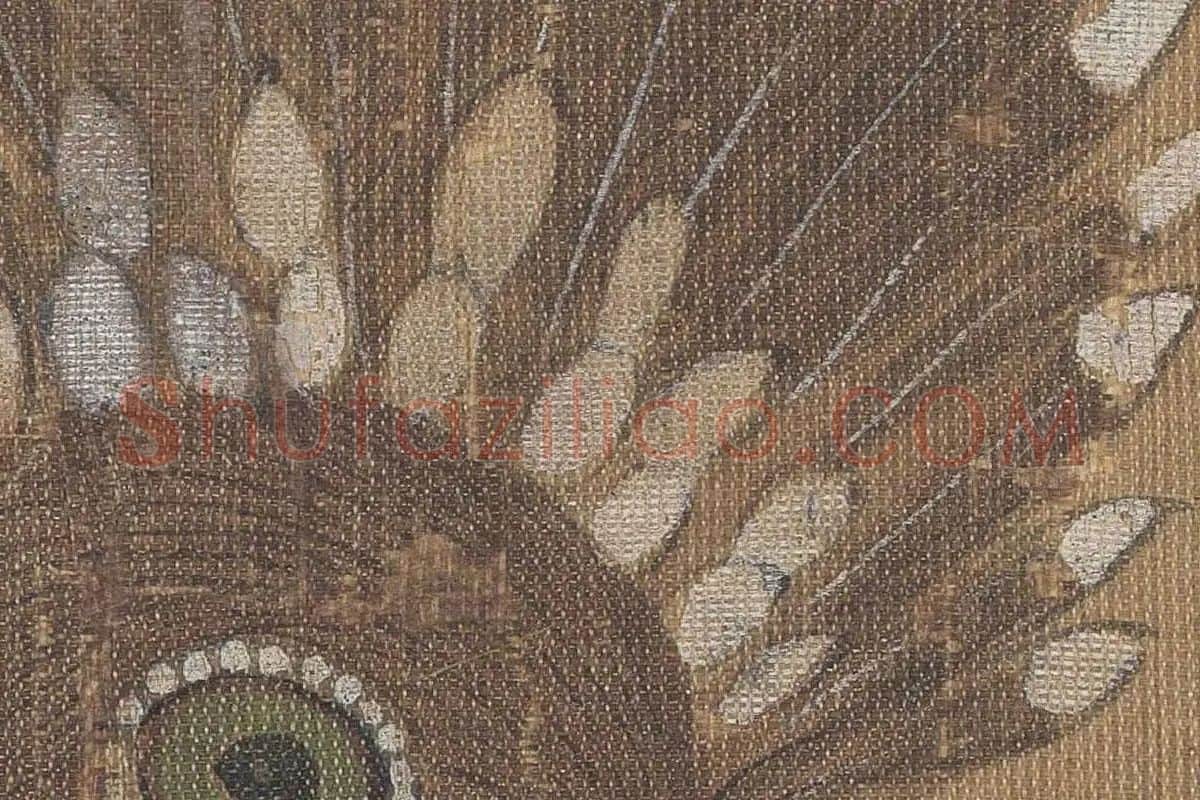 赵佶花鸟画《戴胜图》高清大图局部细节 (2)