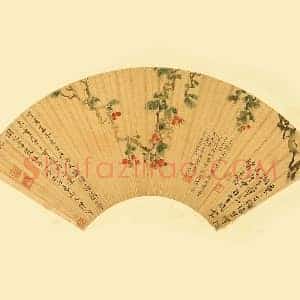 陈淳《雪里红图》扇面页