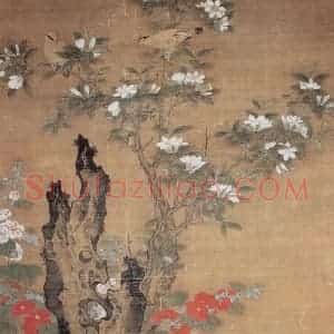 明代 吕纪《花鸟图》国画花鸟作品图片赏析