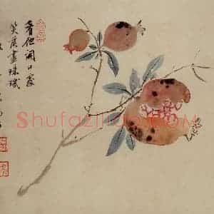 清代 杨晋《花卉》国画花鸟写意作品图片赏析