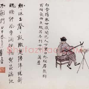 陈师曾《北京风俗册页》国画人物写意作品图片赏析