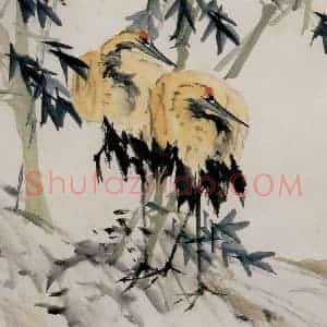 清代 虚谷《花鸟水族图册》国画花鸟作品图片赏析