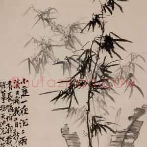 清代 李鳝《蕉竹图》国画花鸟作品图片赏析