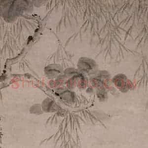 清代 华岩《梧桐柳蝉图》国画花鸟作品图片赏析