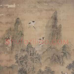 清代 华岩《八鹤图》国画花鸟作品图片赏析