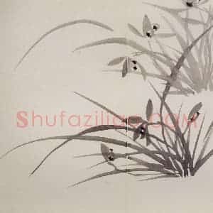 清代 罗聘《兰竹石图册》国画花鸟作品图片赏析