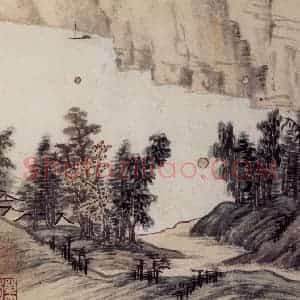 明末清初 邹喆《山水册》国画山水作品图片赏析