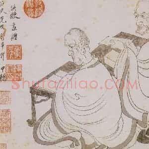 明代 陈洪绶《画隐居十六观》国画人物作品图片赏析
