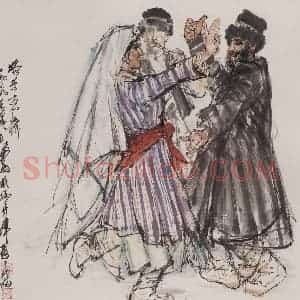 1979年 黄胄《塔吉克舞》国画人物作品图片赏析
