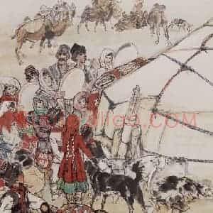 1979年 黄胄《好客的塔吉克人》国画人物作品图片赏析