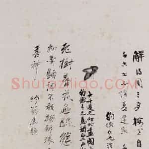 张大千《梅蝶图》国画花鸟作品图片赏析