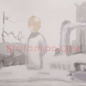 2002年 田黎明《照》国画人物作品图片赏析