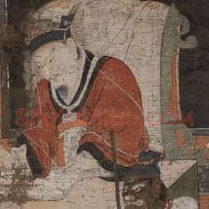 宋代 陆信忠《宋帝王》国画人物工笔作品图片赏析