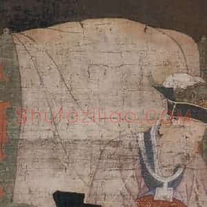 宋代 陆信忠《五官王》国画人物工笔作品图片赏析