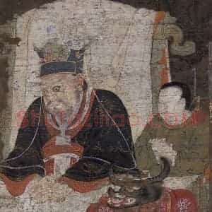 宋代 陆信忠《阎罗王》国画人物工笔作品图片赏析