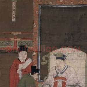 宋代 陆信忠《都市王》国画人物工笔作品图片赏析