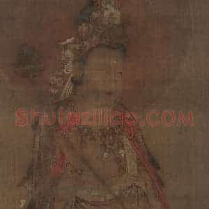 宋代 普悦《大势至菩萨图》国画人物作品图片赏析