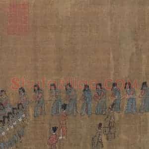宋代《卤簙玉辂图》国画人物作品图片赏析