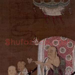 宋代 陆信忠《第二尊者-迦诺迦伐蹉尊者图》国画综合作品图片赏析