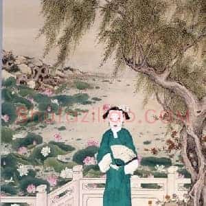 孝慎成皇后观莲图轴