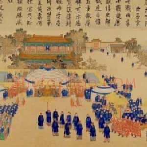 平定廓尔喀战图册之廓尔喀使臣至京
