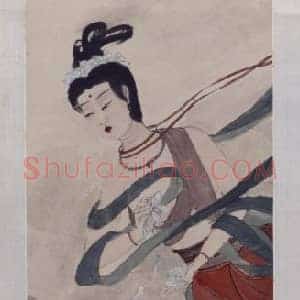 傅抱石天女散花图轴