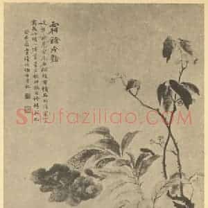 清代 陆恢国画作品《霜除冷艳图》摘自 南画大成 卷四