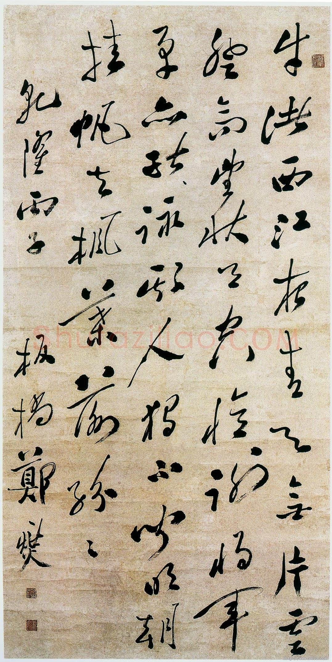郑燮(郑板桥)《行书五言轴》纸本行书 136×60cm 1756年 扬州博物馆藏