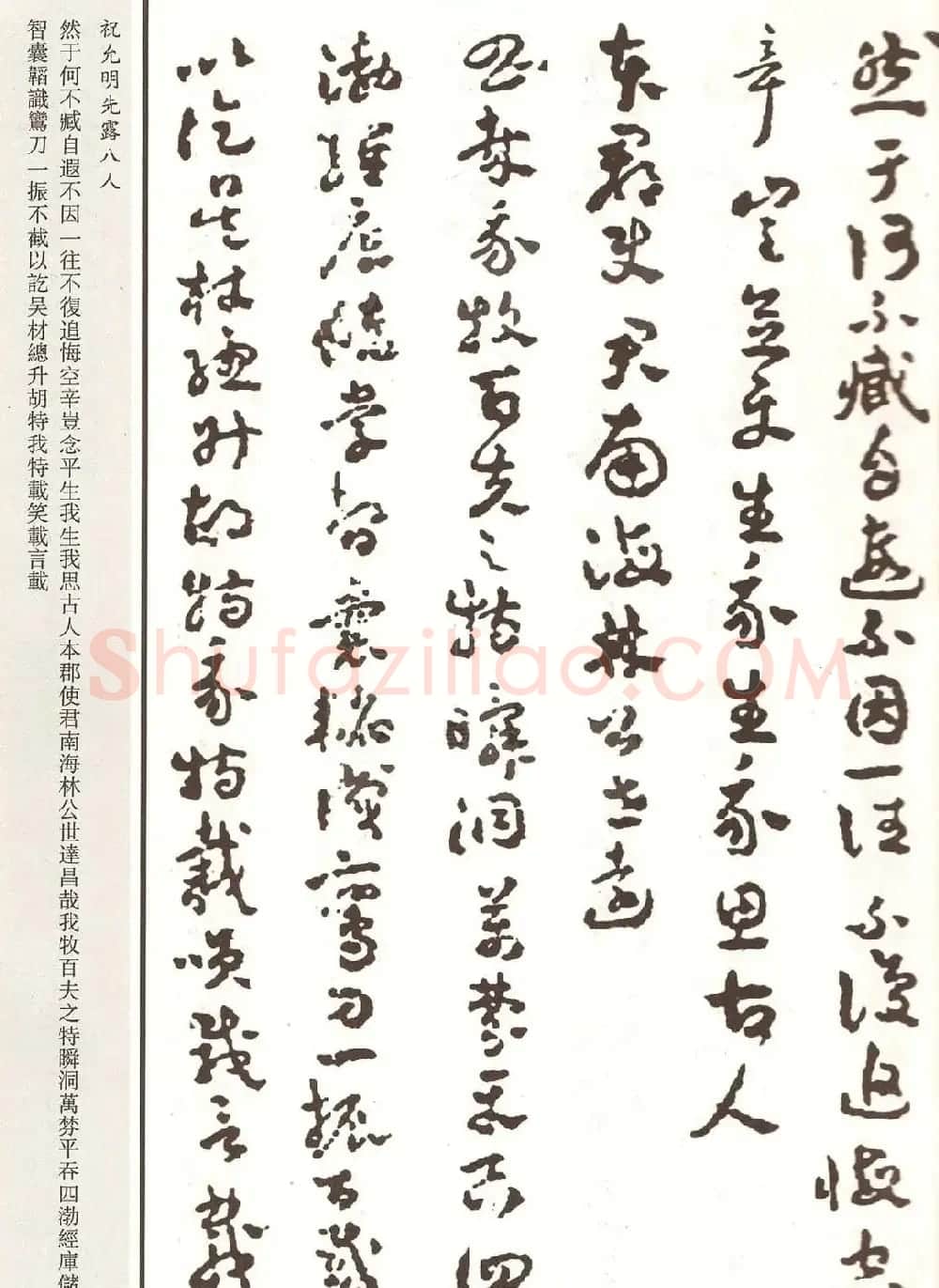 祝允明章草书法作品欣赏《先露八人》 | 名家书法作品赏析