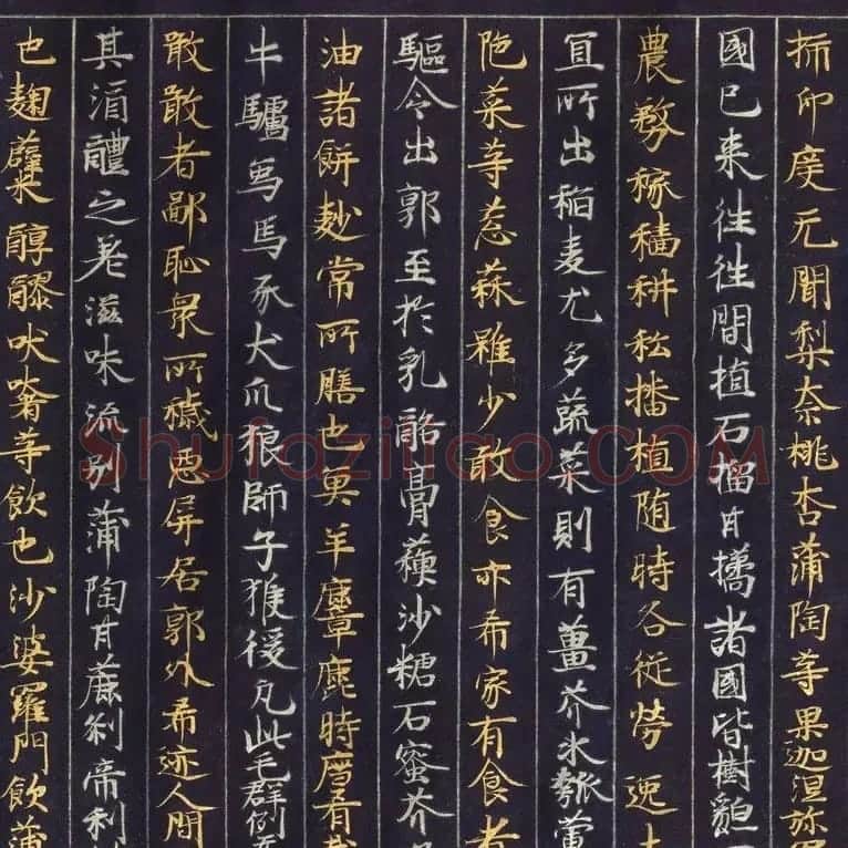 金银泥书法墨迹《大唐西域记第二卷》日本东京国立博物馆藏 | 敦煌写经鉴赏