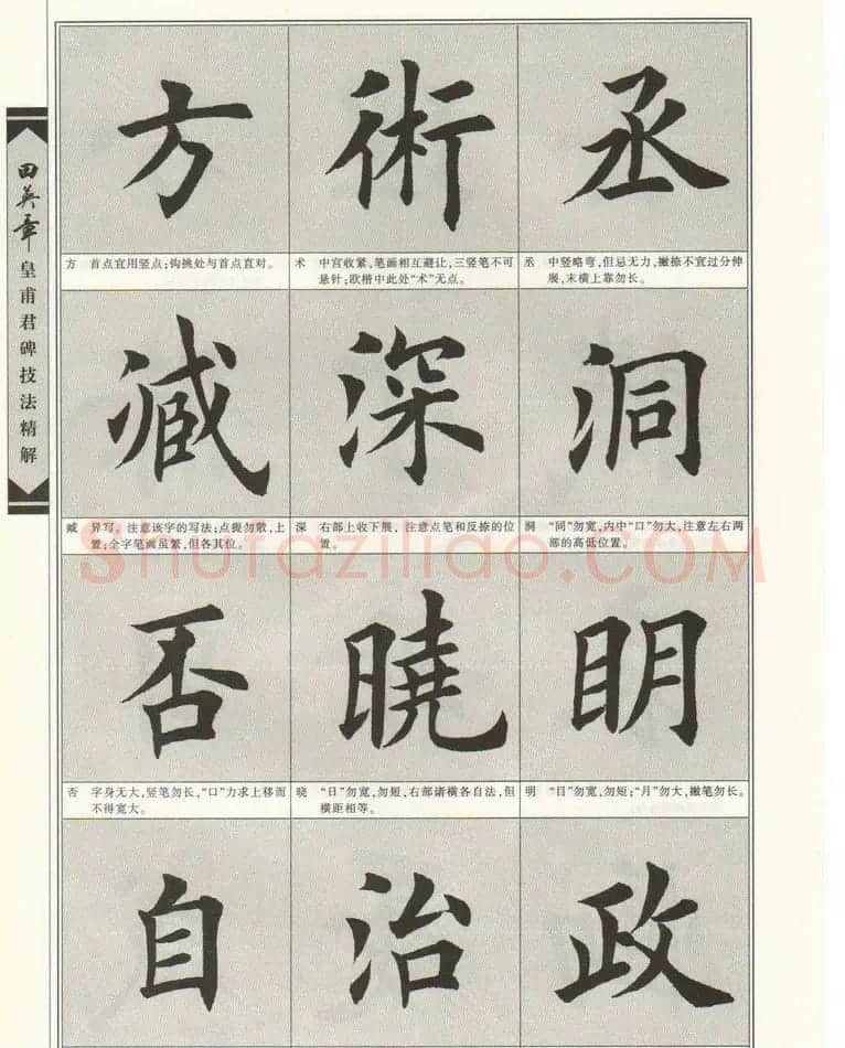 欧楷字帖欣赏《田英章皇甫君碑技法精解》 | 毛笔楷书字帖