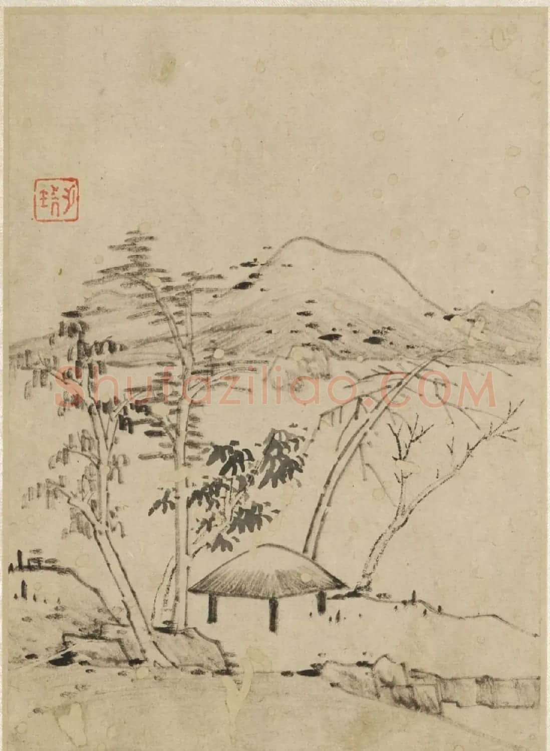 查士标书法题汪之瑞山水册 | 传世书法作品精选