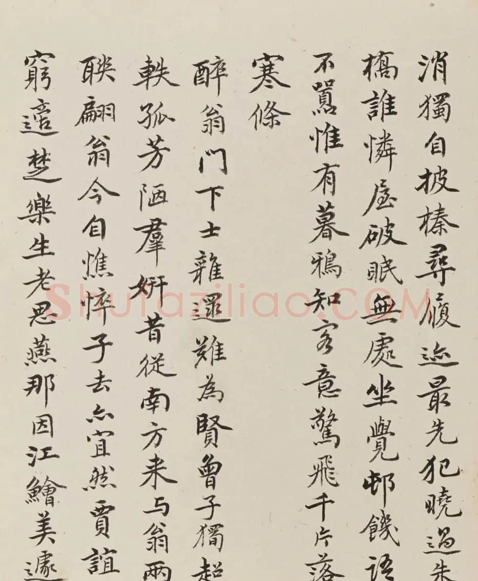 清代进士查升行书录苏东坡诗册 | 软笔书法作品