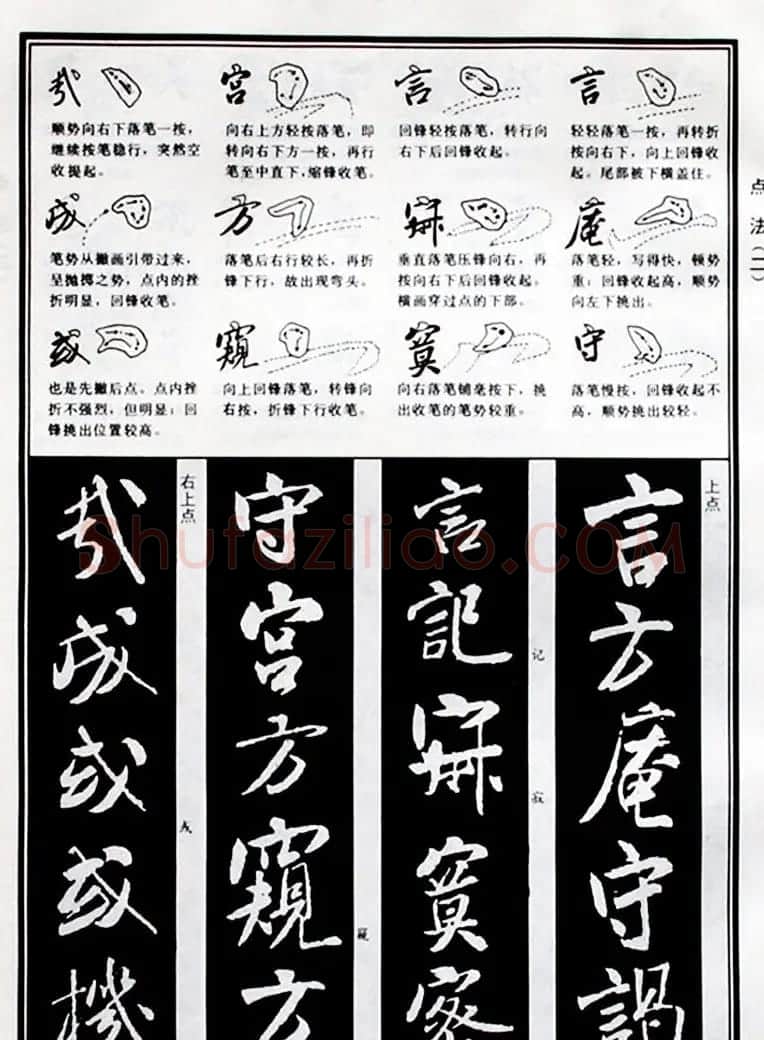字帖教材《米芾行书笔法图解》 | 软笔行书字帖
