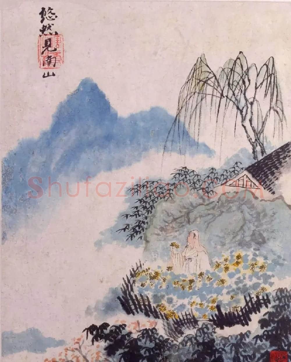王文治题字石涛绘《陶渊明诗意图册》 | 传世书法作品赏析