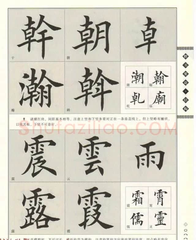 田英章书法专业教程《楷书要论－结构》 | 软笔楷书字帖