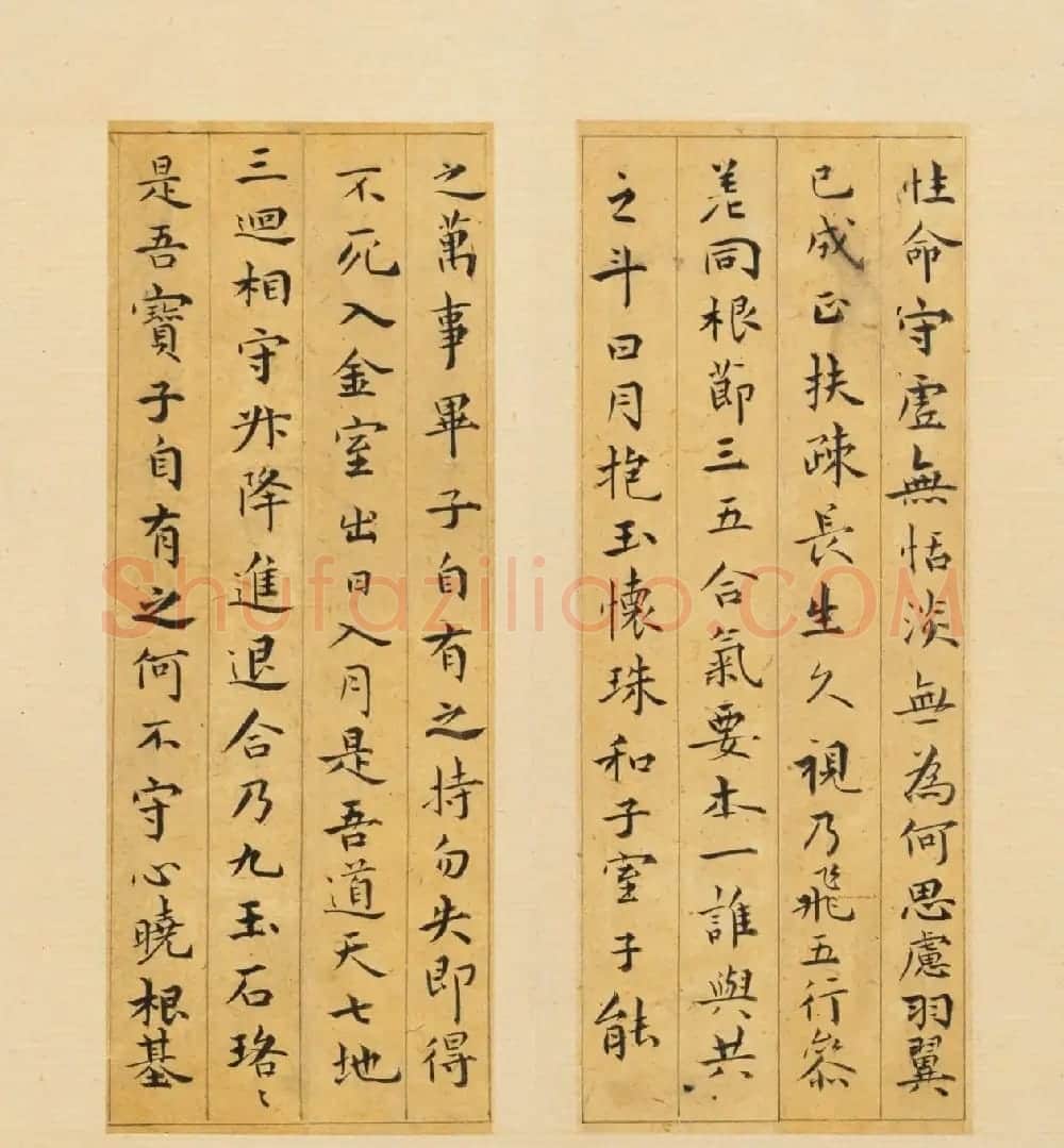 祝允明67岁小楷《黄庭经》册（近墨堂本） | 书法名家作品鉴赏