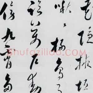明代 娄坚 草书《娄坚书杜甫 李白诗十首(19)》毛笔书法草书作品图片欣赏