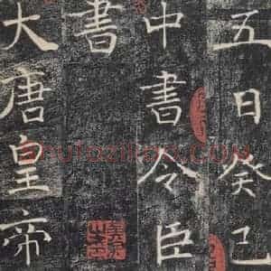 唐代 褚遂良 楷书《雁塔圣教序 之三十》毛笔书法楷书作品图片欣赏