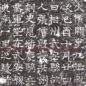 隋代 楷书墓志拓片《隋张僧殷暨子张潘庆志》高清图片欣赏