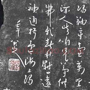 清代 书画碑拓片《八大山人金明诗》高清图片欣赏