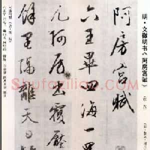 文征明行书欣赏《阿房宫赋》册页
