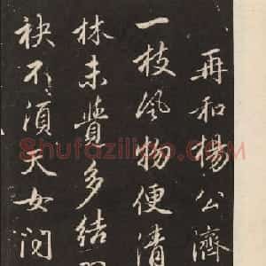 元代赵孟頫行书《梅花诗》