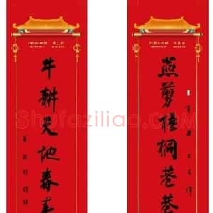 孙晓云牛年巨幅春联，长9.5米！