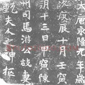唐代 楷书墓志拓片《大唐永隆元年岁》高清图片欣赏