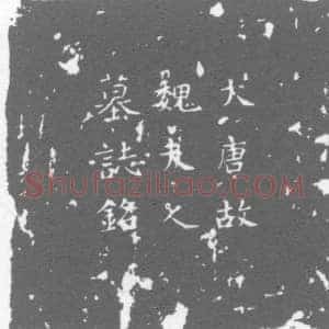 唐代 楷书墓志拓片《□王府户曹参清河张岩故妻巨鹿魏夫人墓志铭》高清图片欣赏
