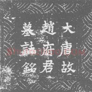 唐代 楷书墓志拓片《大唐故朝散大夫登州司马赵府君墓志铭》高清图片欣赏