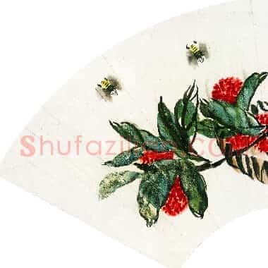 近现代齐白石国画《花果蜜蜂.TIF》高清大图资源下载