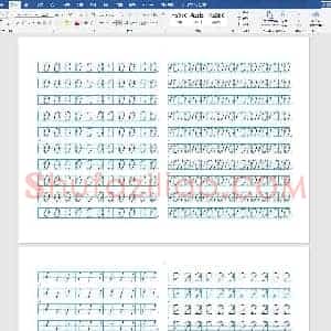 幼儿数字描红字贴(实用缩小版)