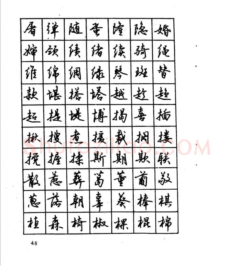沈鸿根硬笔行书字帖,摘自沈鸿根 江鸟钢笔行书字帖